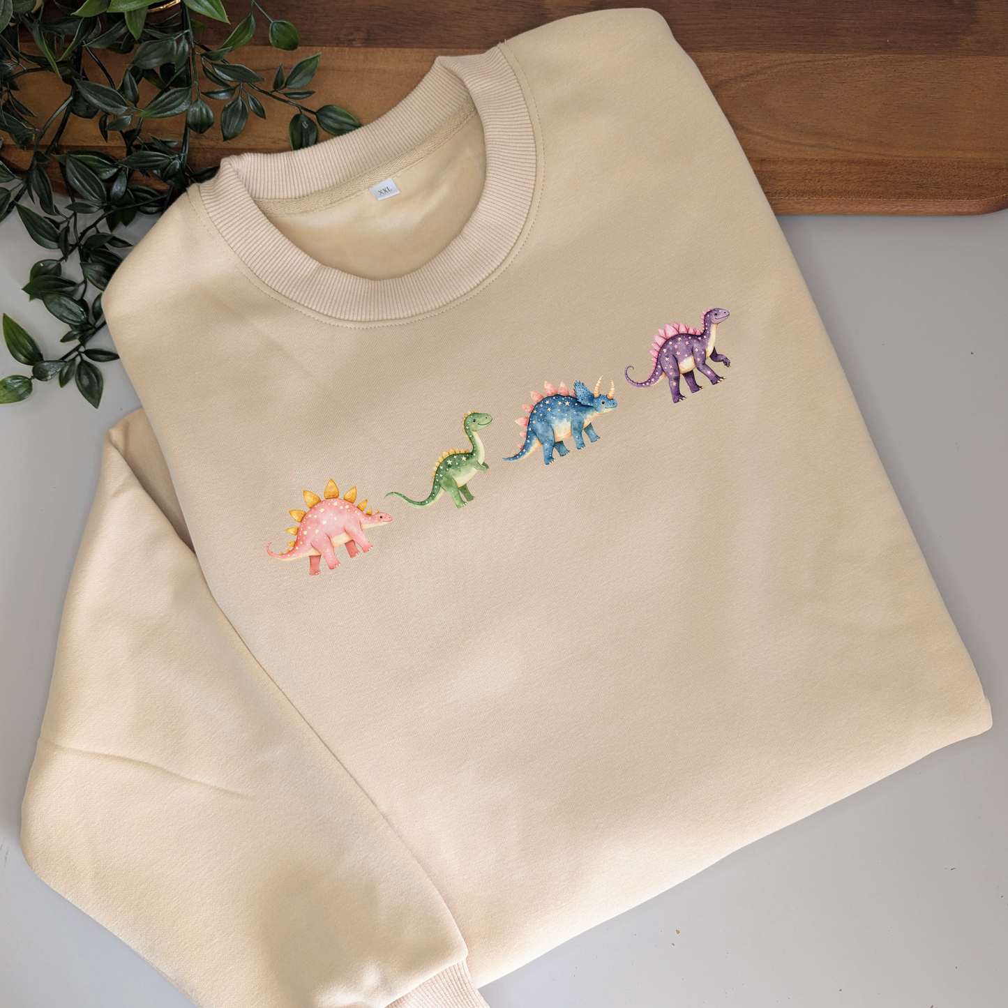 Pastel Dinosaur Friends Crewneck Fleece Jumper