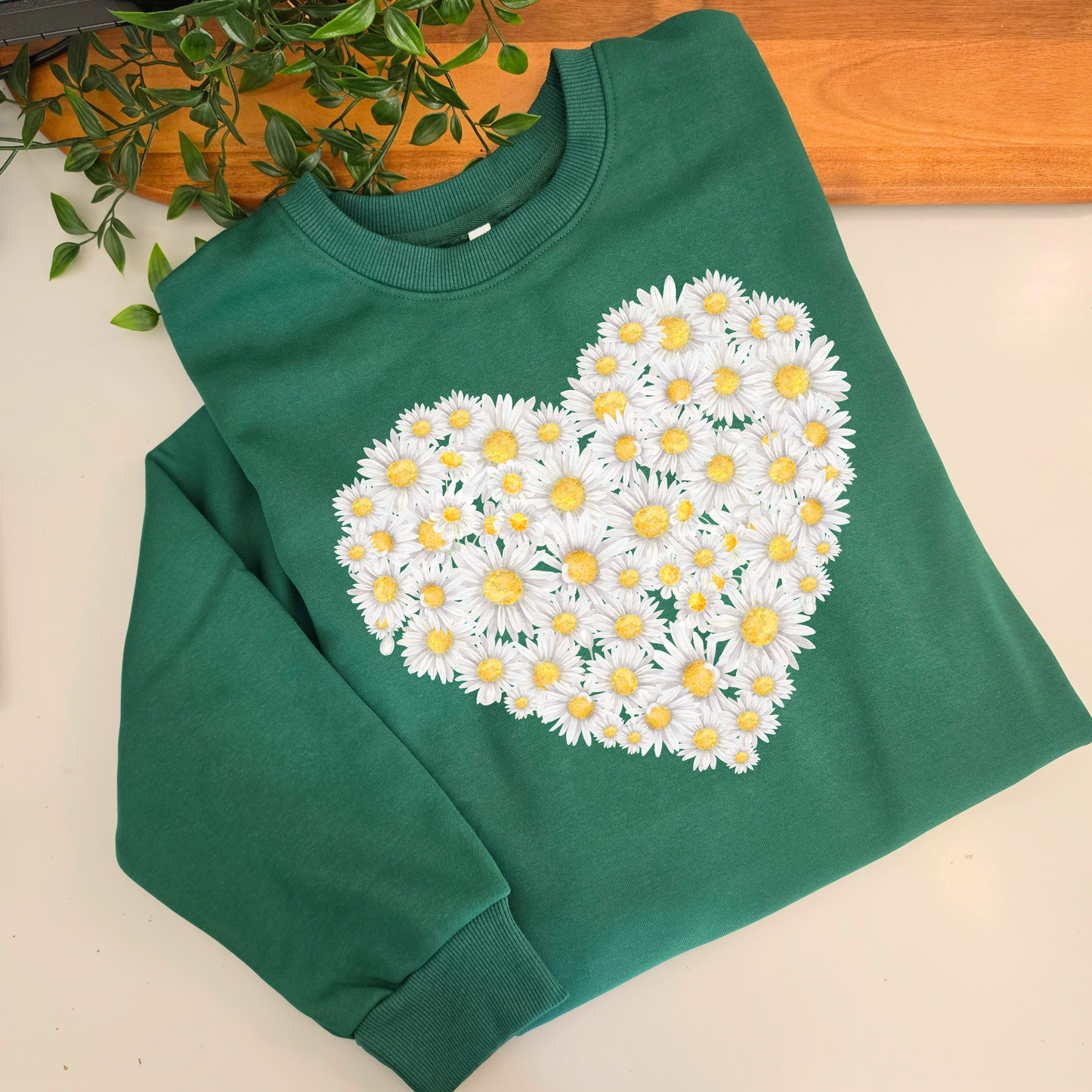 Daisy Heart Crewneck Jumper