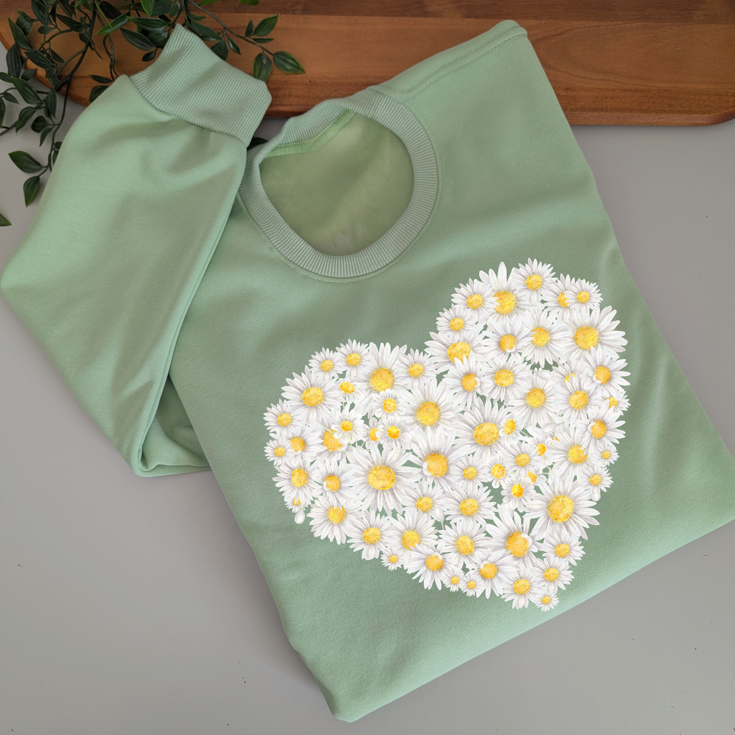 Daisy Heart Crewneck Jumper