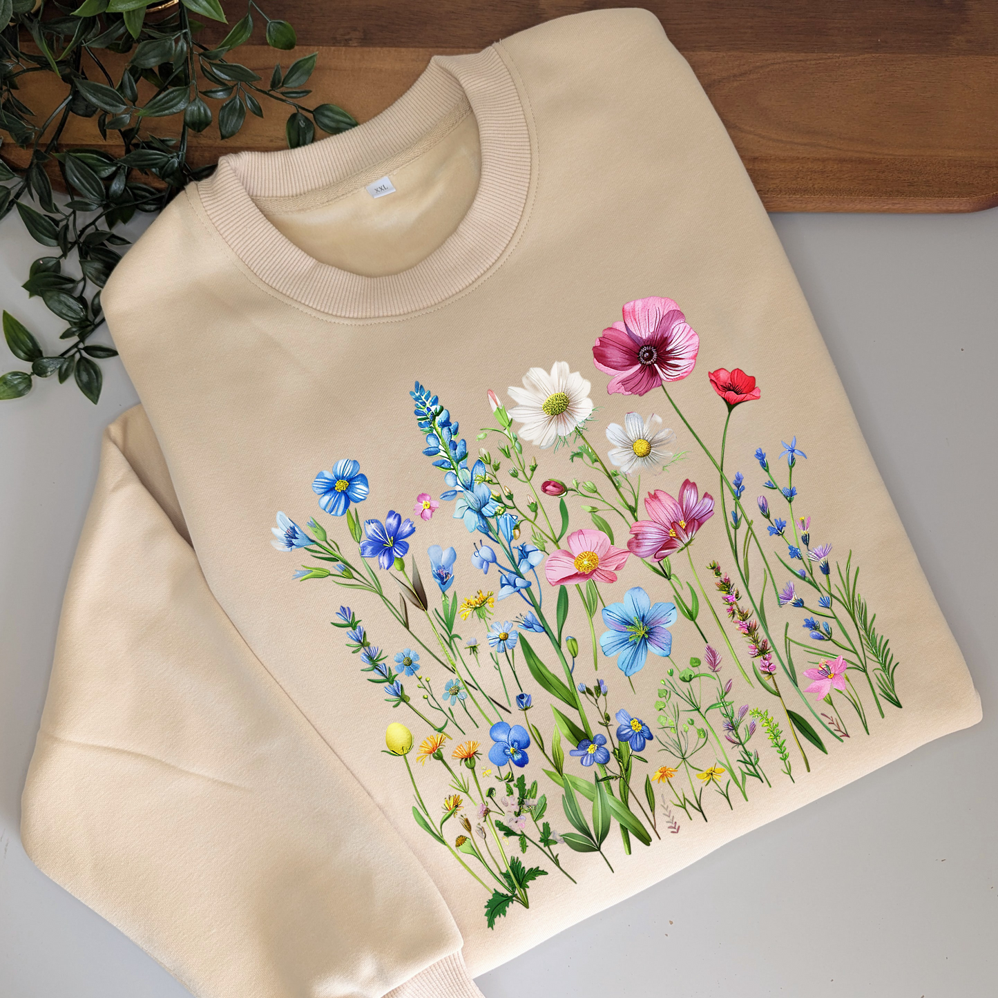 Wildflowers cute women's fleece jumper
