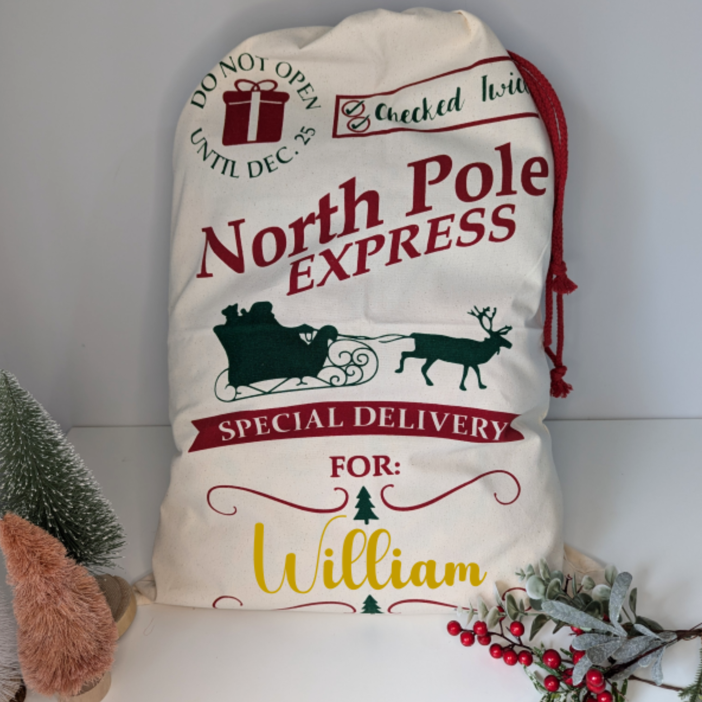 North Pole Express Personalised Santa Sack