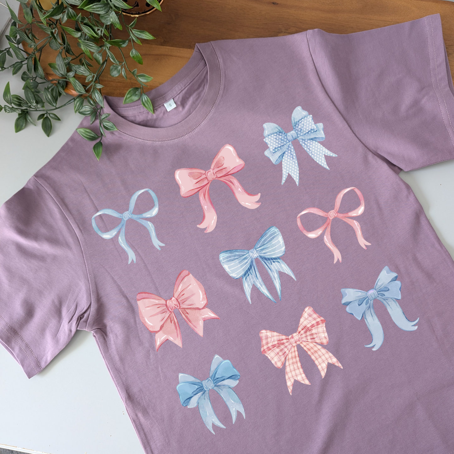 Pastel Watercolour Bows Tshirt