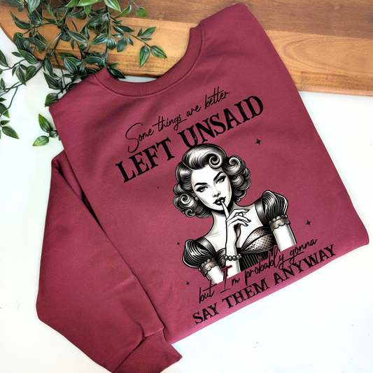 Some things are better left unsaid but I'm probably gonna say them anyway retro fleece jumper