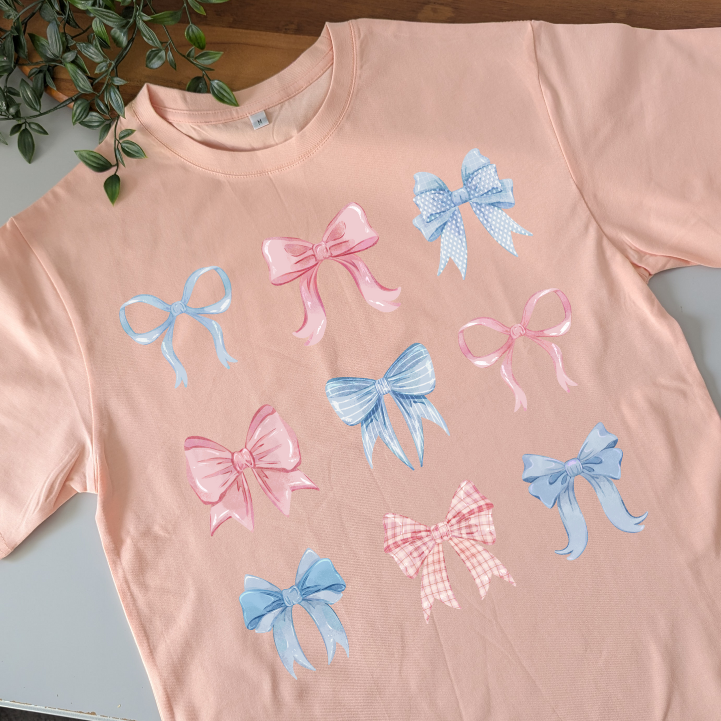 Pastel Watercolour Bows Tshirt
