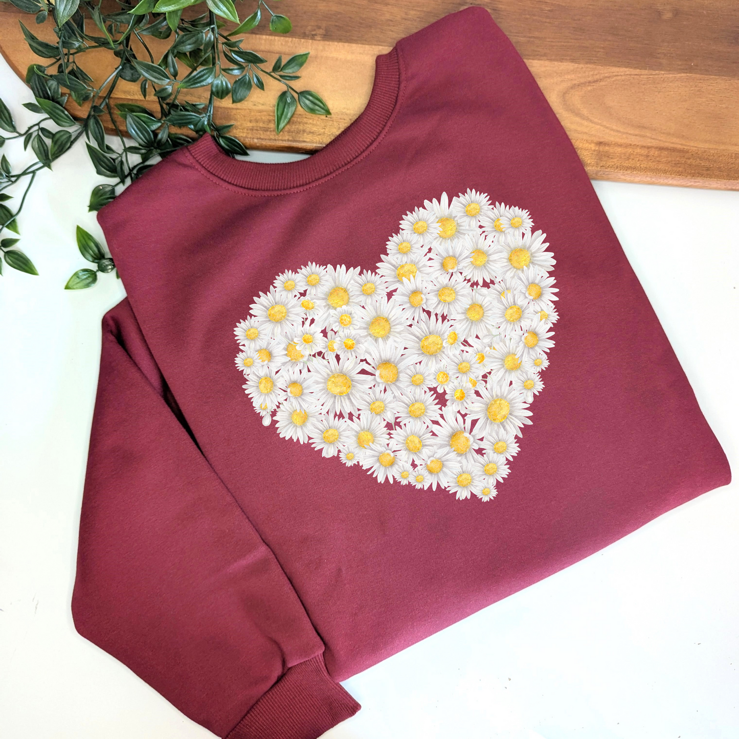 Daisy Heart Crewneck Jumper