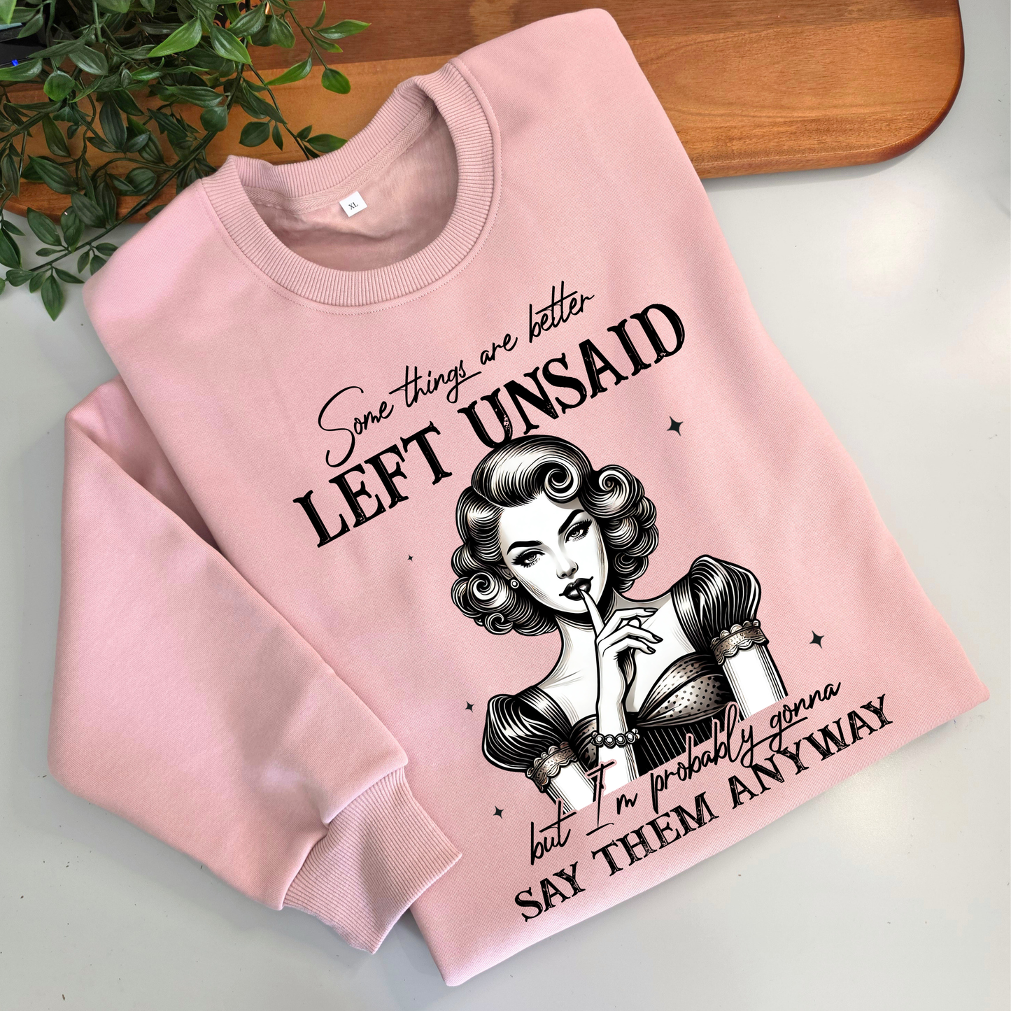 Some things are better left unsaid but I'm probably gonna say them anyway retro fleece jumper