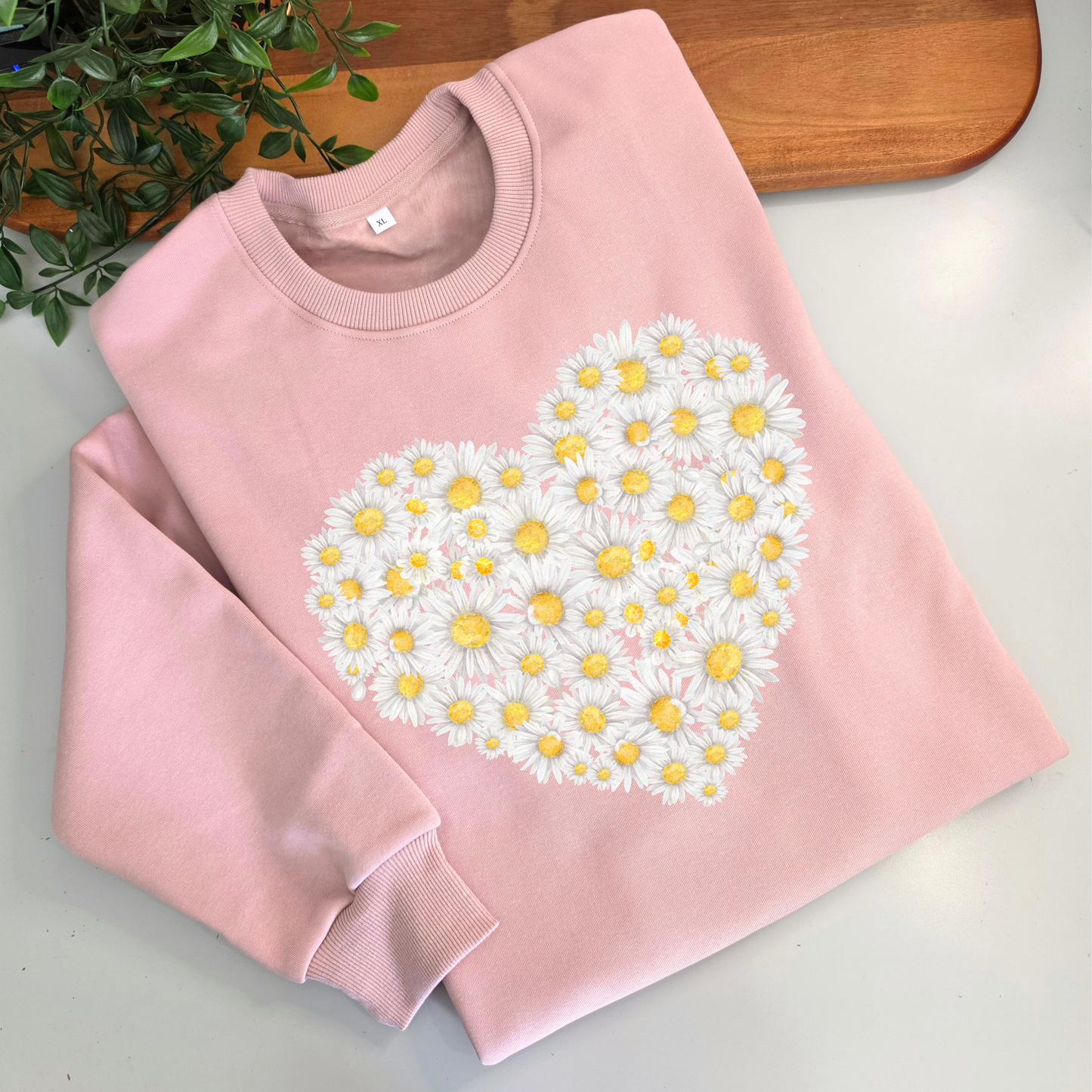 Daisy Heart Crewneck Jumper
