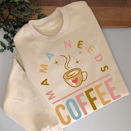 Mama Needs Coffee Fleece Jumper