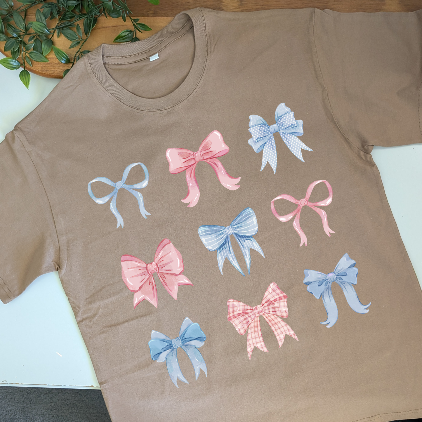 Pastel Watercolour Bows Tshirt