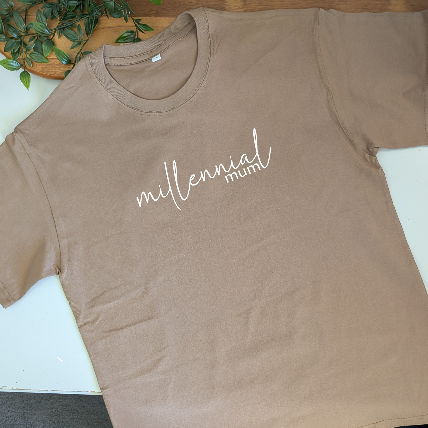 Millennial mum women's T-shirt. Cute and minimalist mum T-shirt