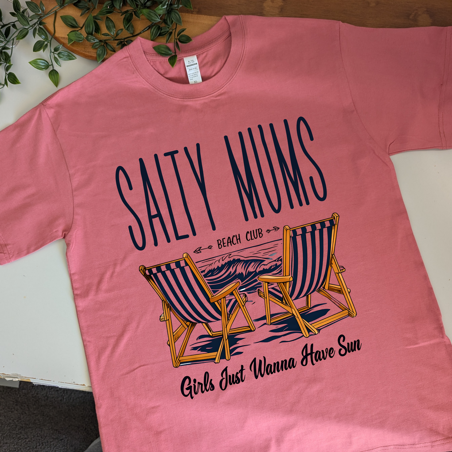 Salty Mum's Beach Club Girls Just Wanna Have Sun Tshirt