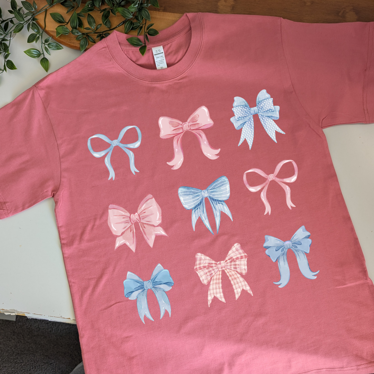 Pastel Watercolour Bows Tshirt