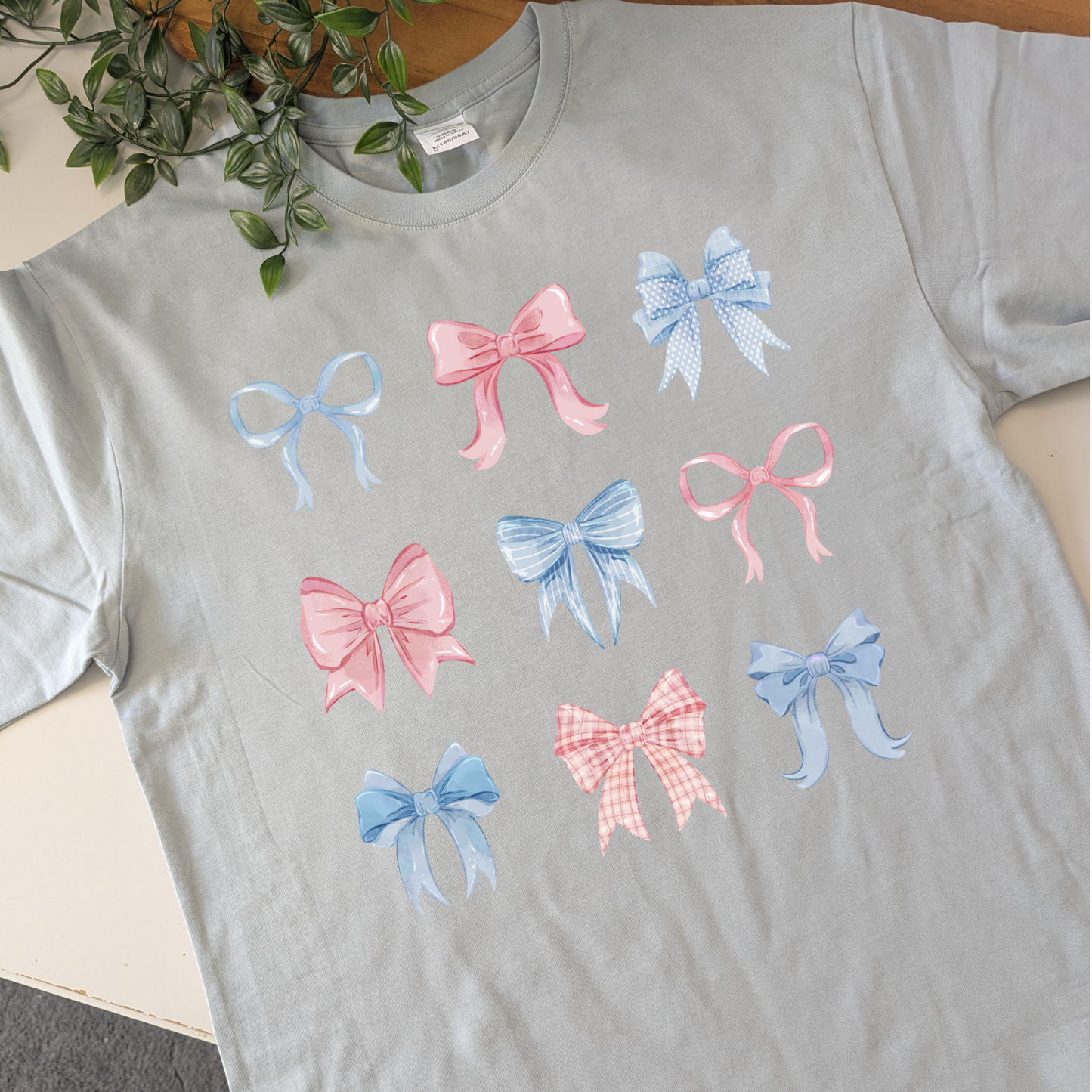 Pastel Watercolour Bows Tshirt