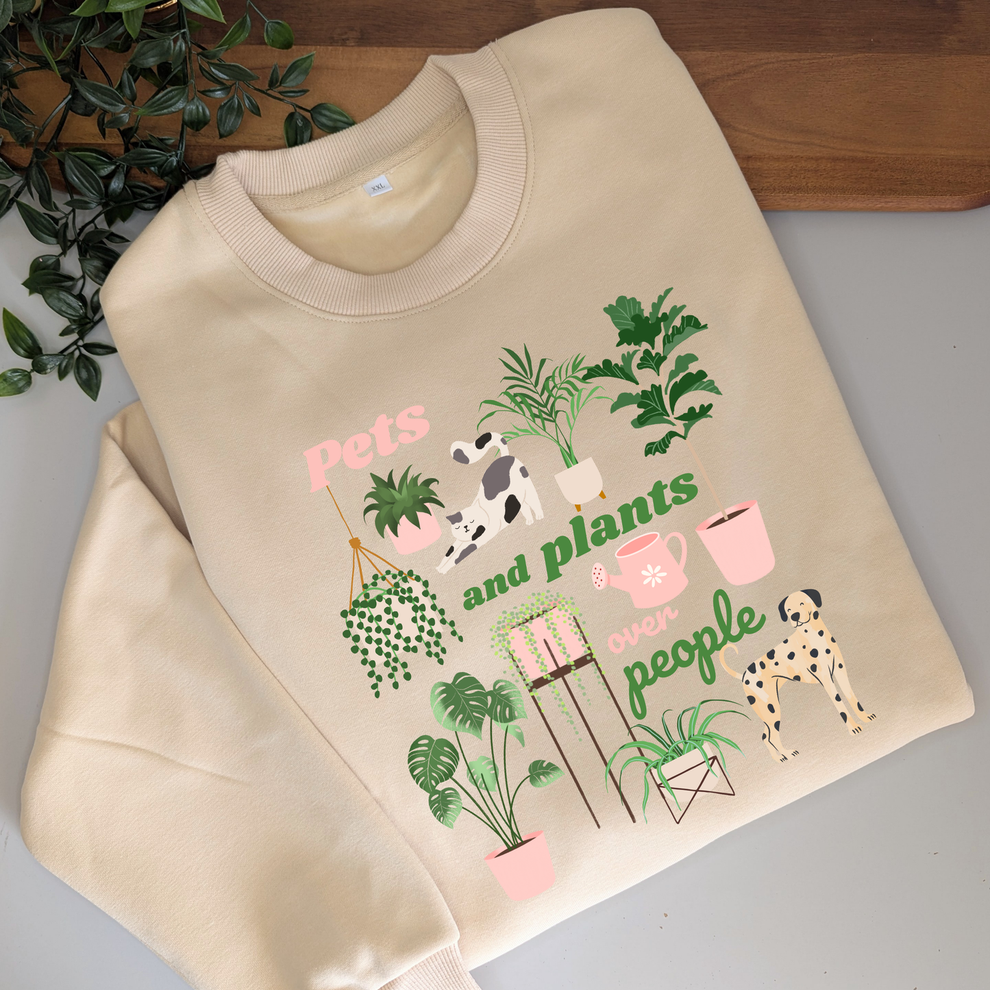 Pets and Plants over People Fleece Jumper