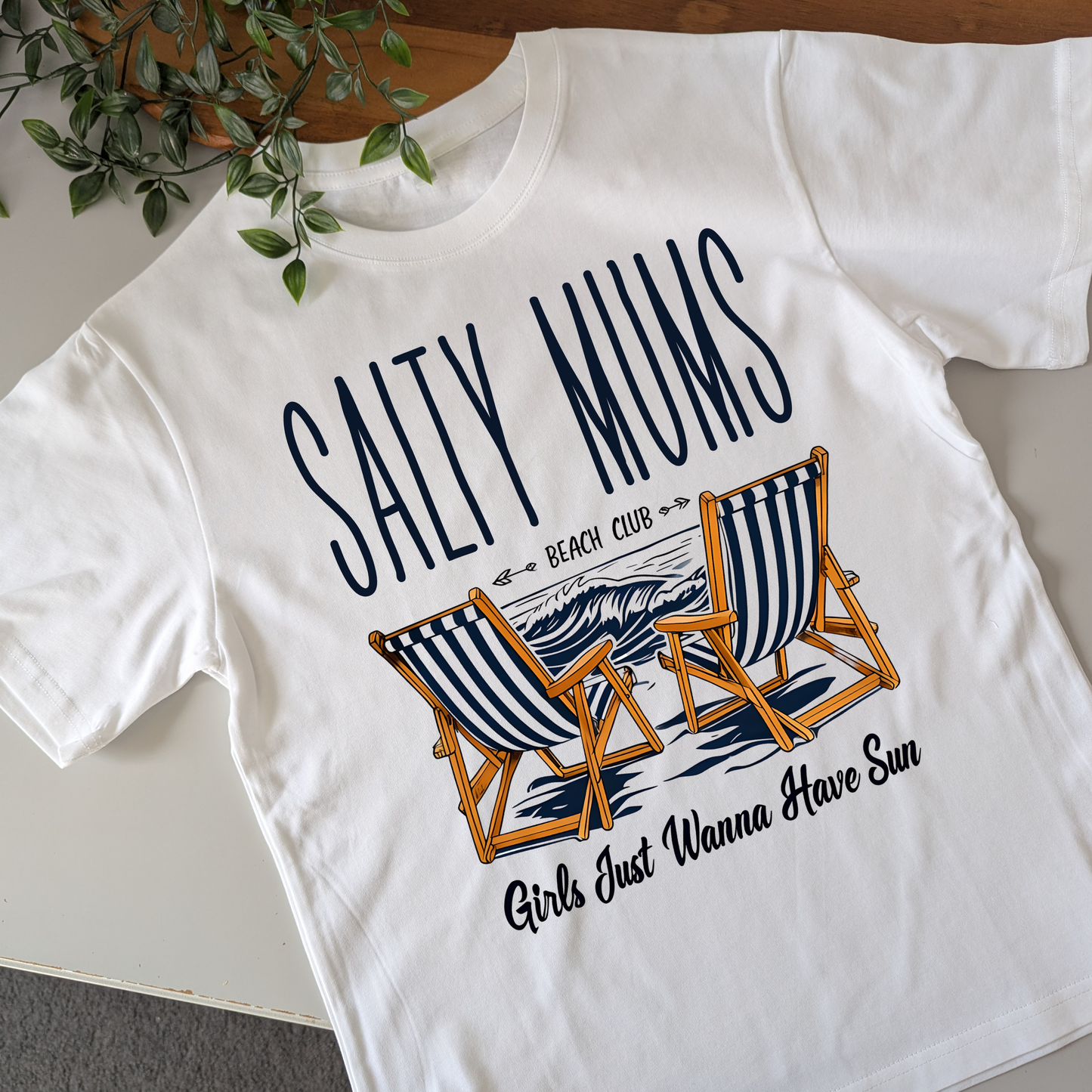 Salty Mum's Beach Club Girls Just Wanna Have Sun Tshirt
