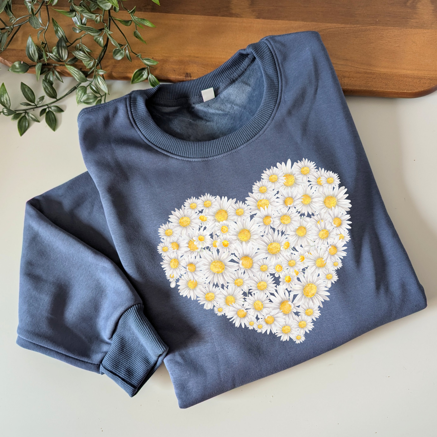 Daisy Heart Crewneck Jumper