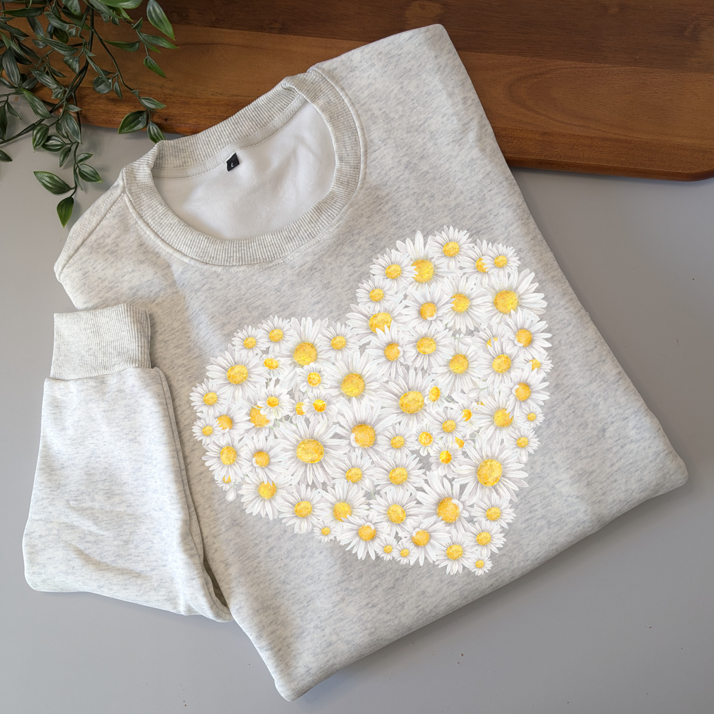 Daisy Heart Crewneck Jumper