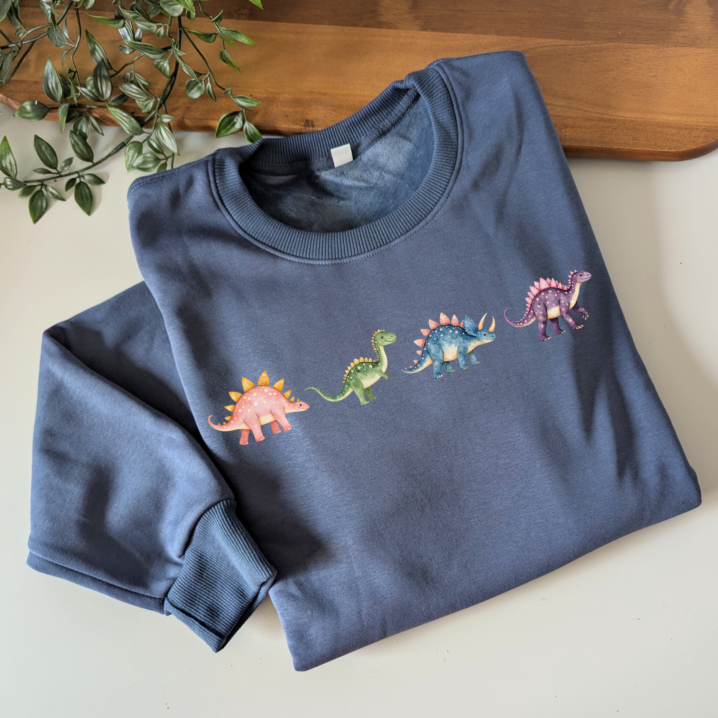 Pastel Dinosaur Friends Crewneck Fleece Jumper