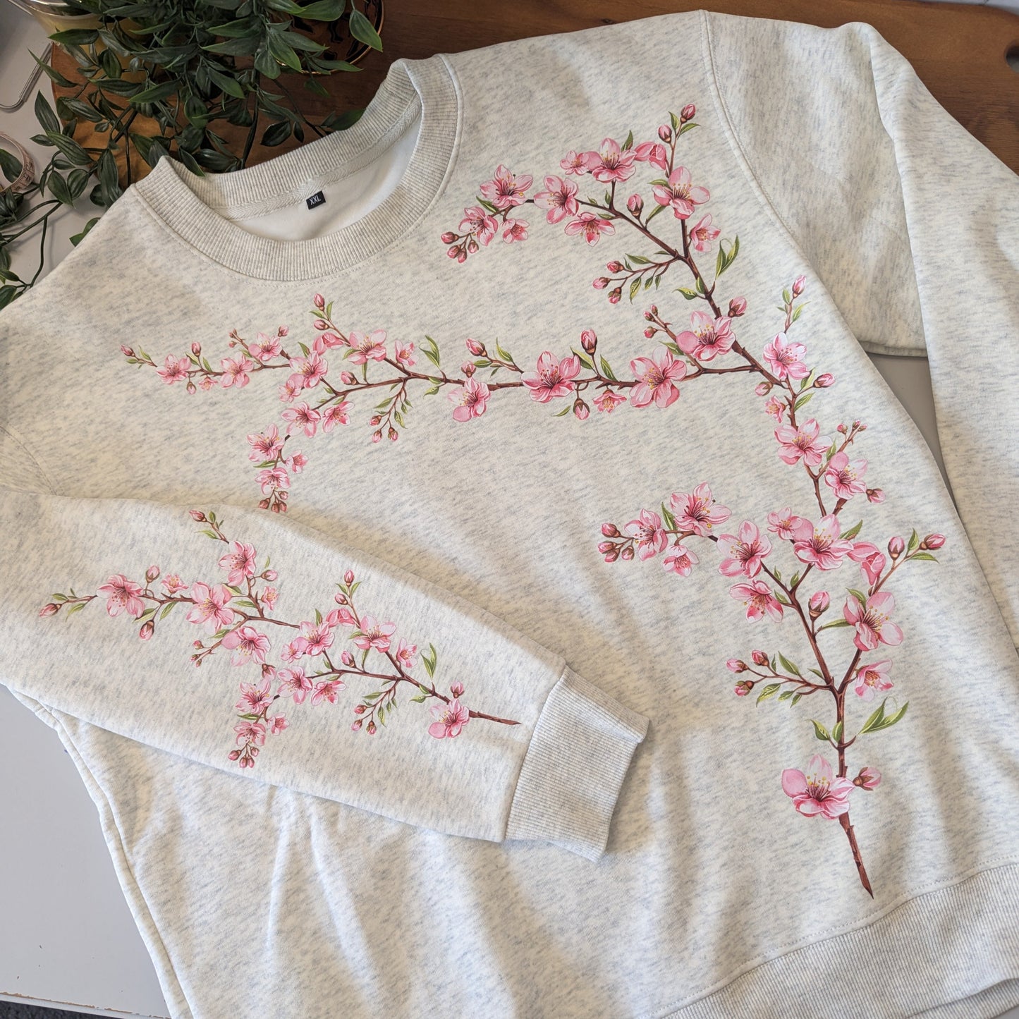 Cherry Blossom Crewneck Fleece Jumper