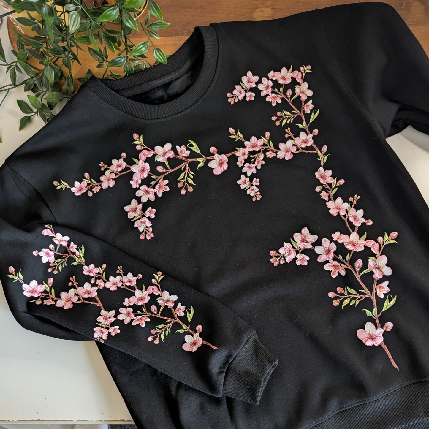Cherry Blossom Crewneck Fleece Jumper