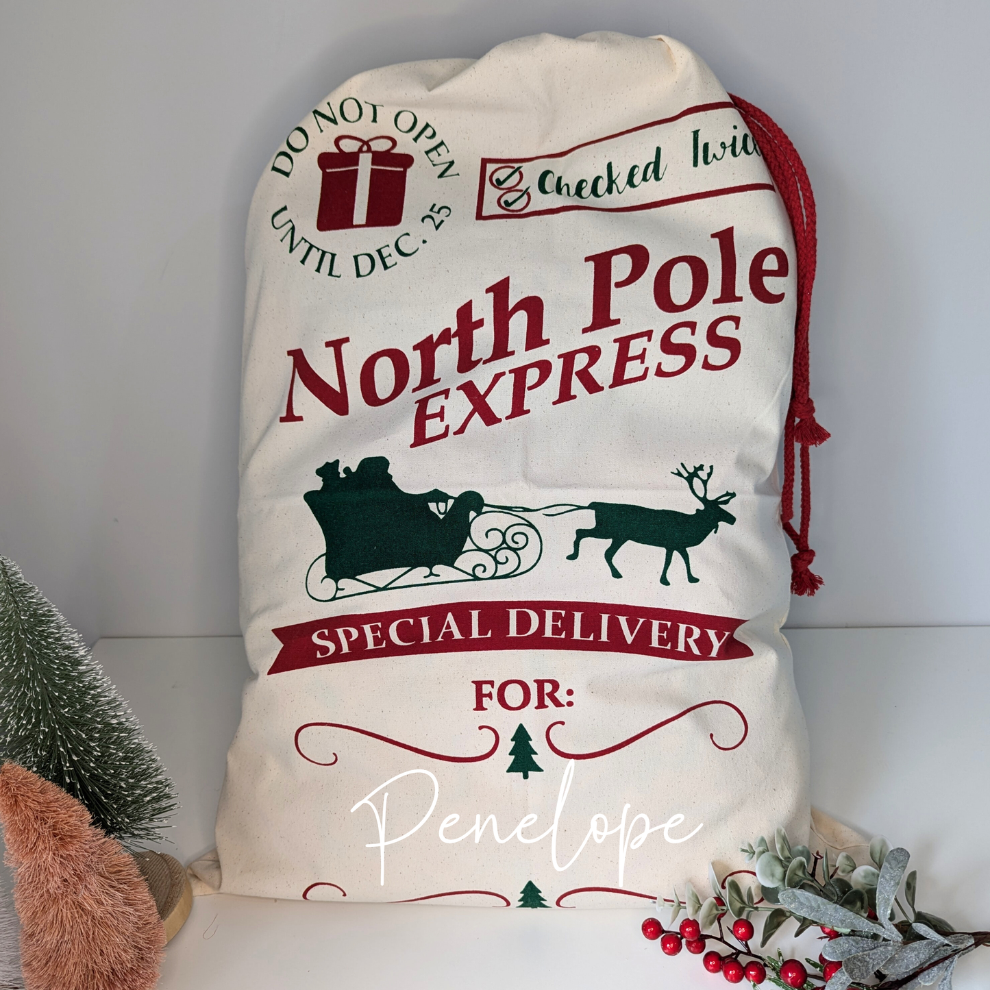 North Pole Express Personalised Santa Sack