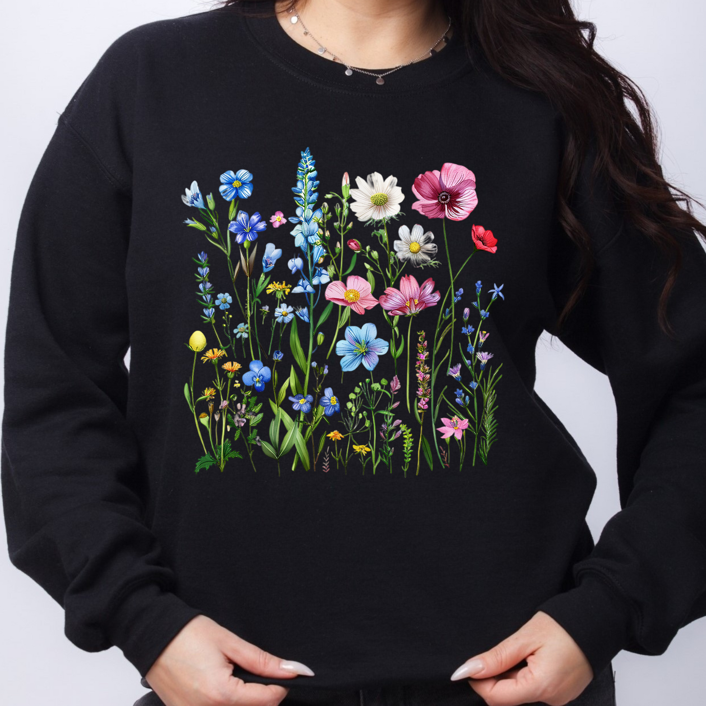 Wildflowers cute women's fleece jumper