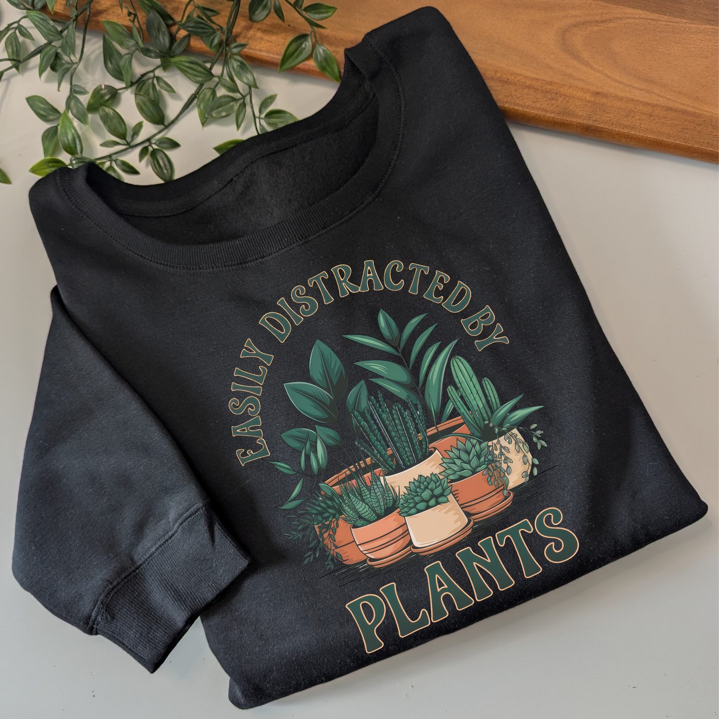 Easily Distracted by Plants Crewneck Jumper