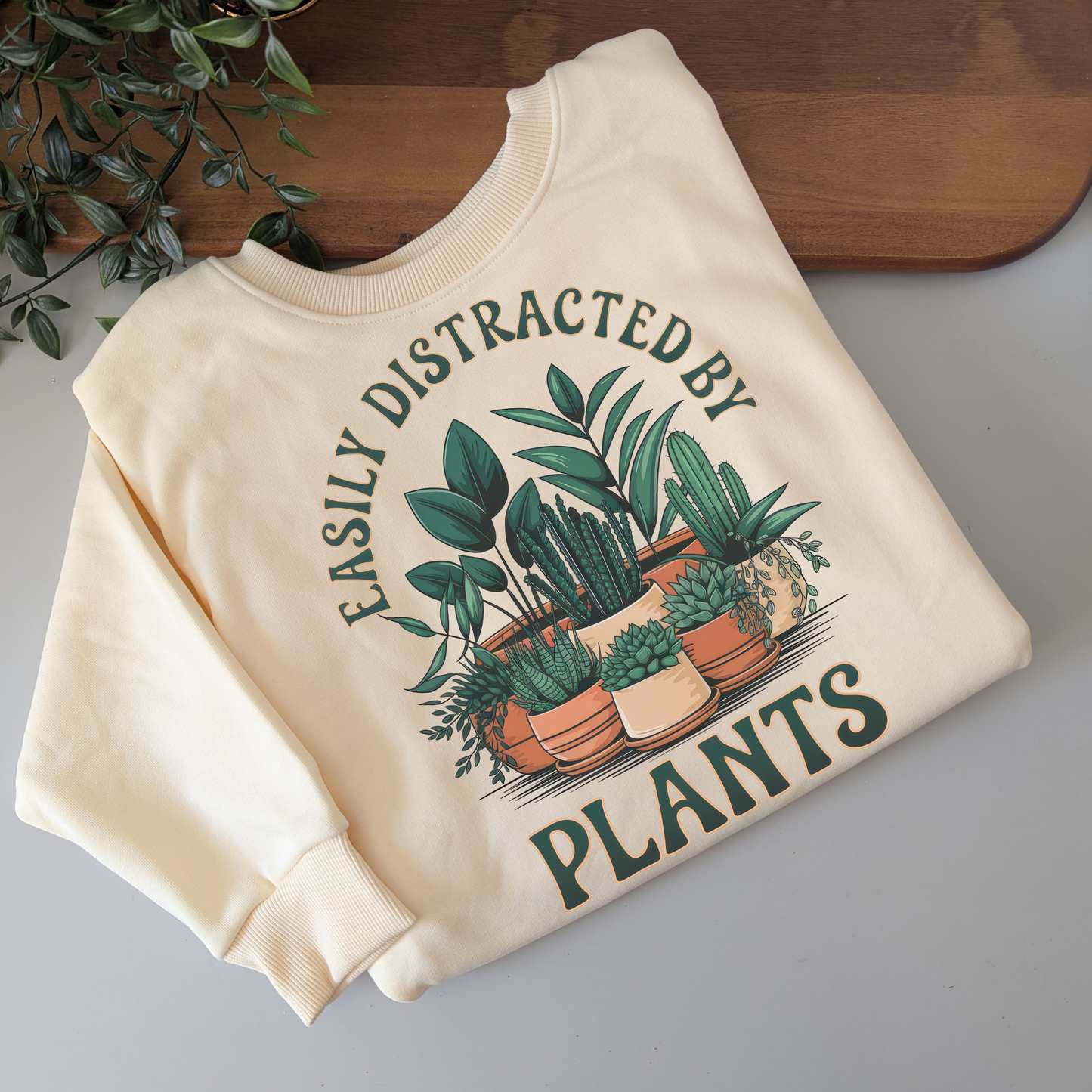 Easily Distracted by Plants Crewneck Jumper