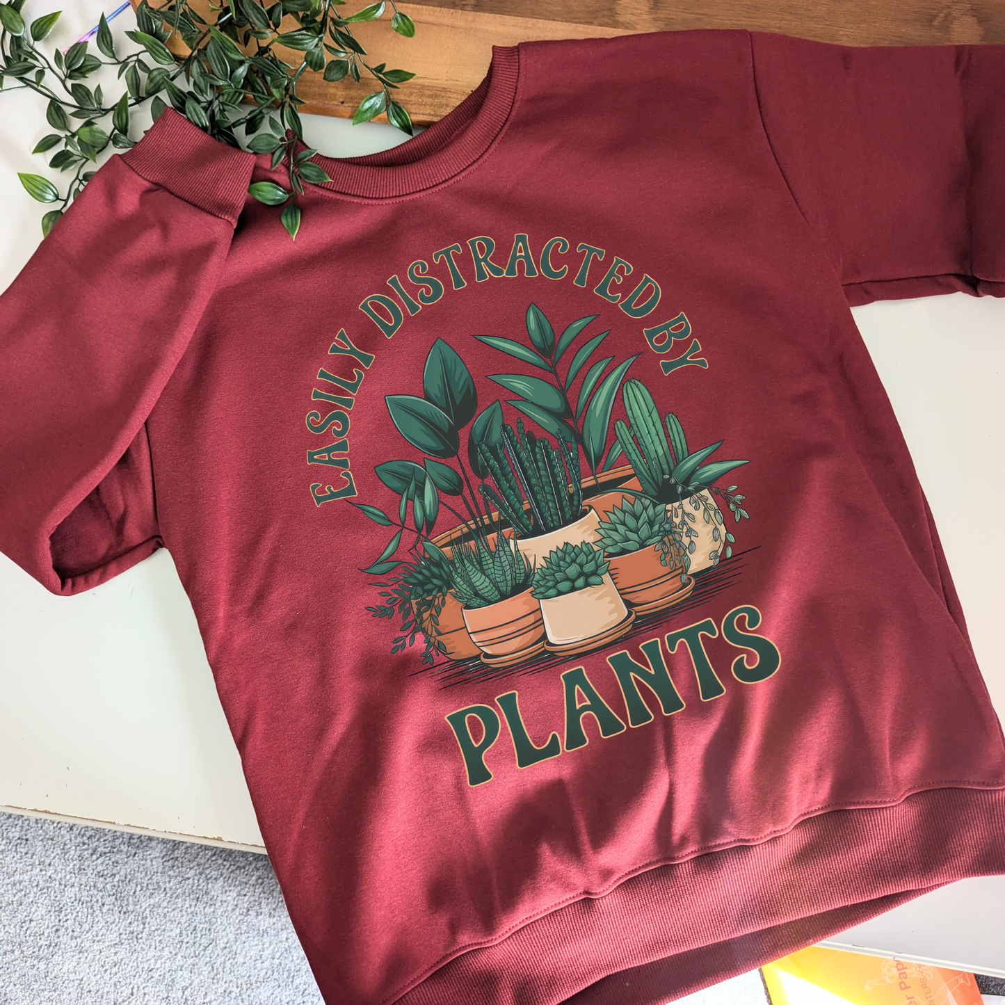 Easily Distracted by Plants Crewneck Jumper