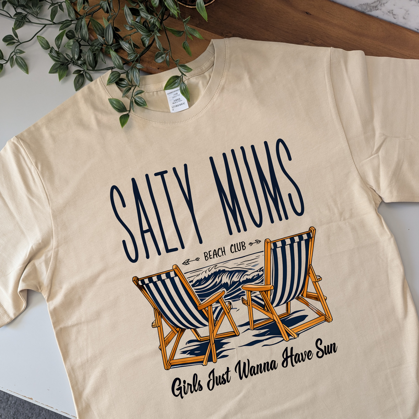 Salty Mum's Beach Club Girls Just Wanna Have Sun Tshirt